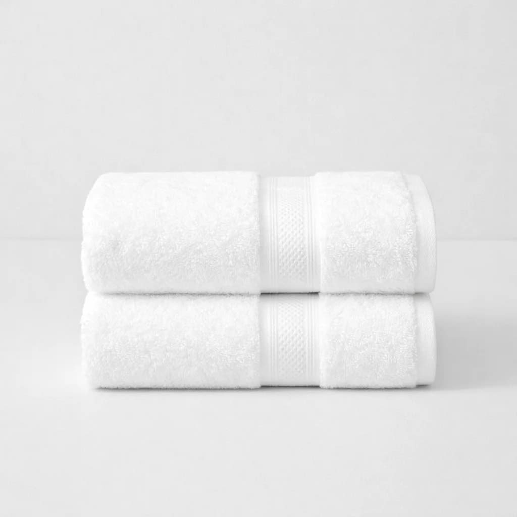 Signature Hand Towel (Set of 2) in Pure White