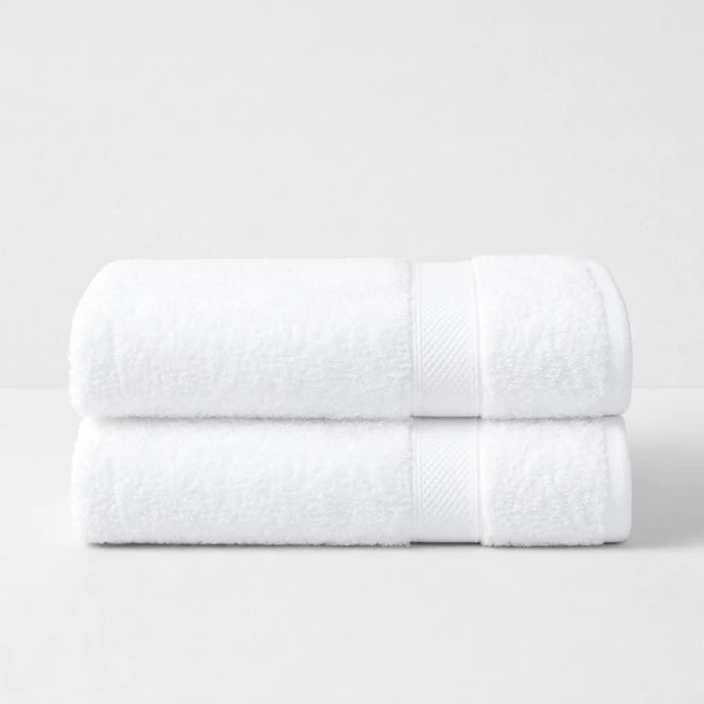 Signature Bath Towel (Set of 2) in Pure White