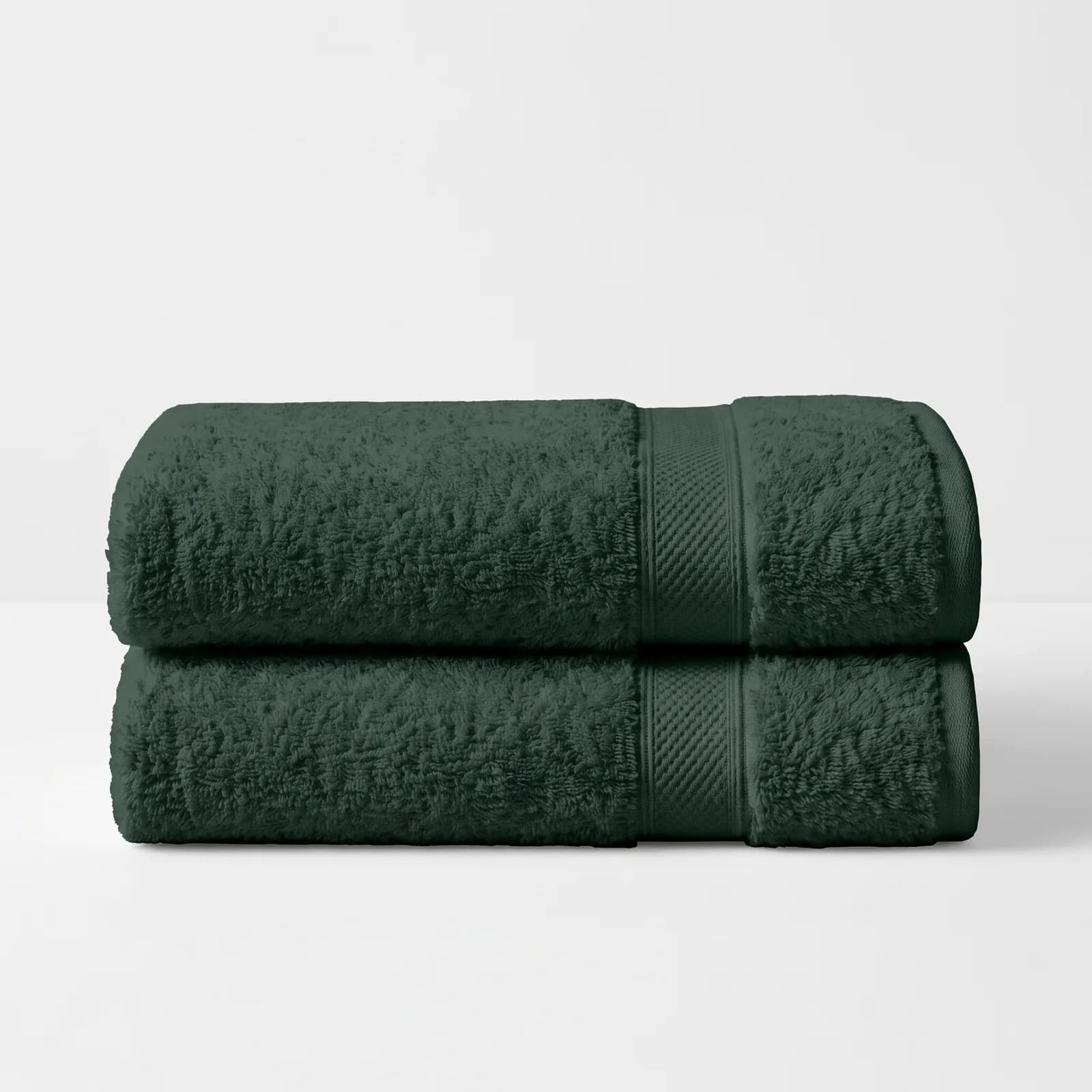 Dark Green Egyptian cotton bath towels, a forest green for Christmas