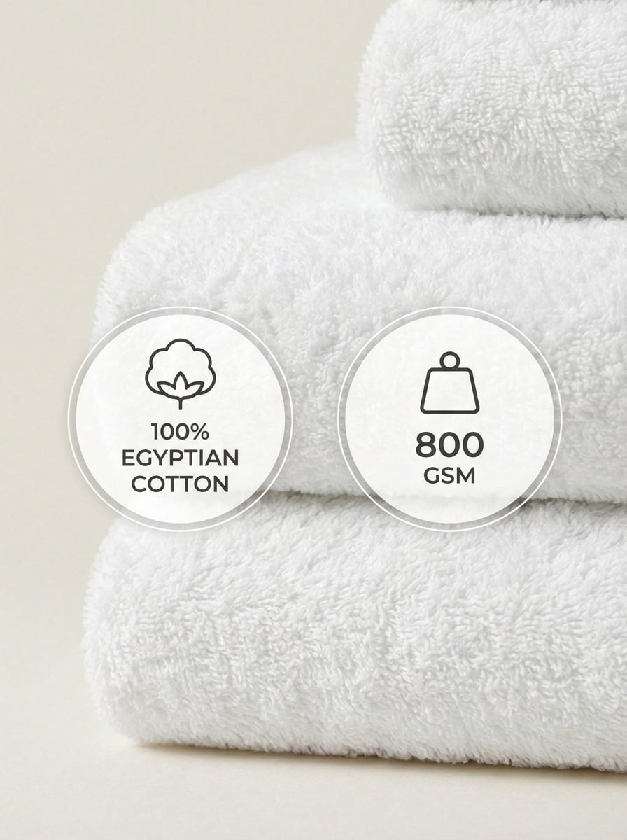 Reserve Collection 100% Egyptian Cotton 800 GSM close-up