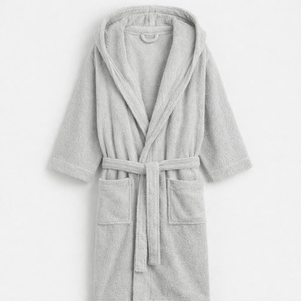 Ultra Soft Bath Robe - Soft Grey