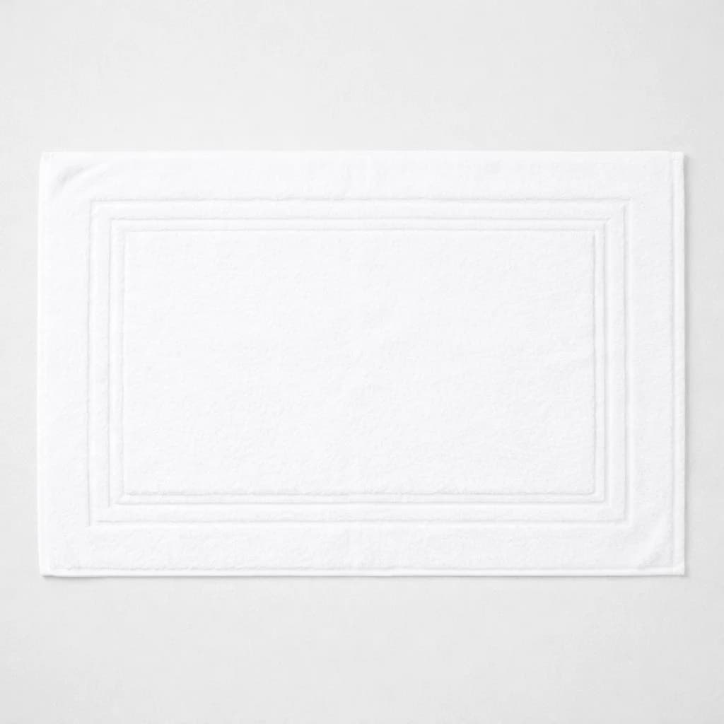 Egyptian cotton bath mat in Pure White
